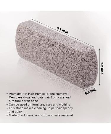 Pet Hair Remover Set - Pumice Stone Tool for Cat & Dog Hair Removal on Furniture, Car, and Bedding - Easy to Clean - 5.3 Inches - Buy Online on GoSupps.com