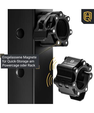 HQ Germany Dumbbell Lock 50mm | Magnetic Quick Release Clips for 50mm Barbells | 2-Piece Professional Set - Buy Online on GoSupps.com