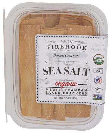 Firehook Baked Crackers, Cracker Sea Salt Organic, 5.5 Ounce 5.5 Ounce (Pack of 1)