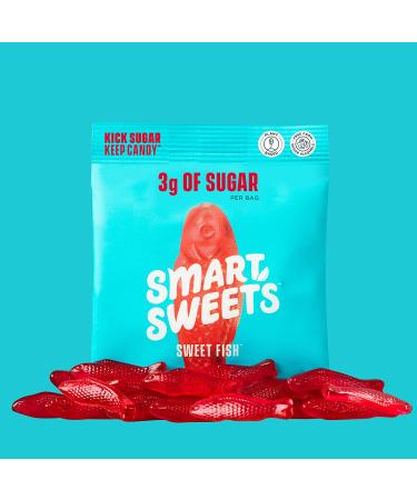 Smart Sweets Sweet Fish: Low Sugar Plant-Based Gummy Candy - 1.8 oz (Pack of 6) - Buy Online on GoSupps.com