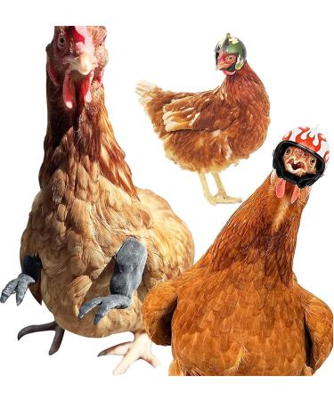 Allazone 3-Piece Chicken Helmet Set | Protective Pet Bird Hat & Chicken Arms for Chicks | International Shipping Available - Buy Online on GoSupps.com