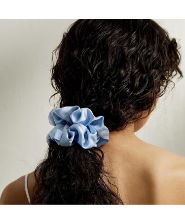 LILYSILK 100% Silk Hair Rings - Ice Blue Ponytail Holder & Hair Band - Reusable Packaging - 1 Piece - Buy Online on GoSupps.com