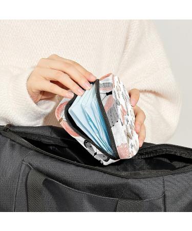 Blue Butterfly Print Sanitary Napkin Storage Bag - Portable Period Kit Pouch with Zipper for Women & Teens - Color 15 - Buy Online on GoSupps.com