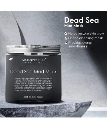 MAJESTIC PURE Dead Sea Mud Mask - Natural Skin Care for Women and Men - Best Facial Cleansing Clay for Blackhead, Whitehead, Acne, and Pores 8.8 fl. Oz - Buy Online on GoSupps.com