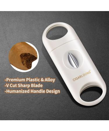 Cigar Cutter 2pcs/Pack Sharp Blade Cutter for Straight Cut and V Cut Cutter (Silver+White) - Buy Online on GoSupps.com