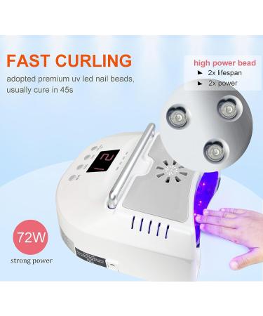 Buy Cordless LED UV Nail Lamp - Professional Gel Nail Dryer for Acrylic Nails | White Color | Fast International Shipping - Buy Online on GoSupps.com