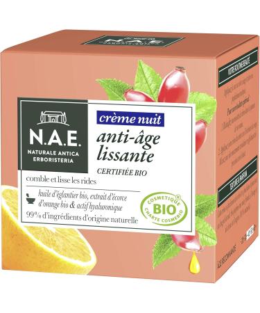 N.A.E. Anti-Wrinkle Night Face Cream with Rosehip Oil and Orange Peel Extract 50ml - Buy Online on GoSupps.com