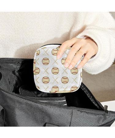 Anna Cowper Baseball Pattern Menstrual Storage Bag - Multi-colored Portable Period Pouch for Women & Teens | 1Pc - Buy Online on GoSupps.com