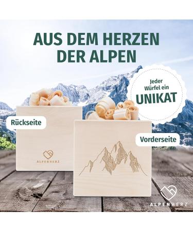 Alps Heart Pin Cubes Set - 10ml Swiss Stone Pine - Natural Bully Fragrance Wood Diffuser Gifts from Austria - Buy Online on GoSupps.com