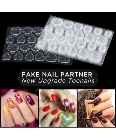 Transparent Nail Adhesive Stickers - 15 Sheets 360 Double-Sided Sticky Pads for Artificial Fingernails - Ideal for Nail Studios - Buy Online on GoSupps.com