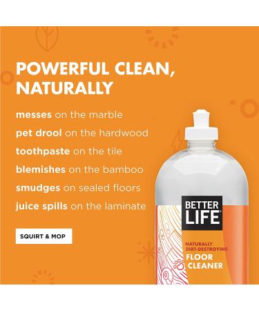 Better Life Natural Floor Cleaner - Citrus Mint, 32 Fl Oz | Eco-Friendly & Effective - Buy Online on GoSupps.com