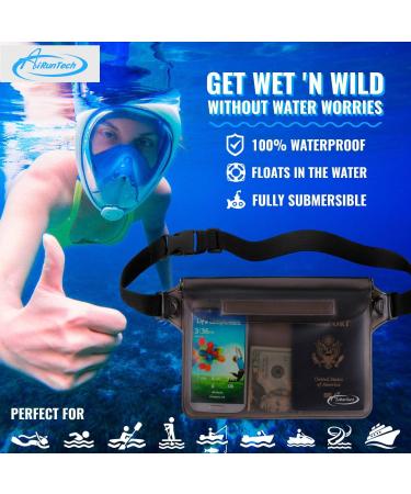 Waterproof Waist Pouch (2 Pack) | Keep Your Phone and Valuables Safe and Dry | Ideal for Boating, Swimming, Snorkeling | AiRunTech - Buy Online on GoSupps.com