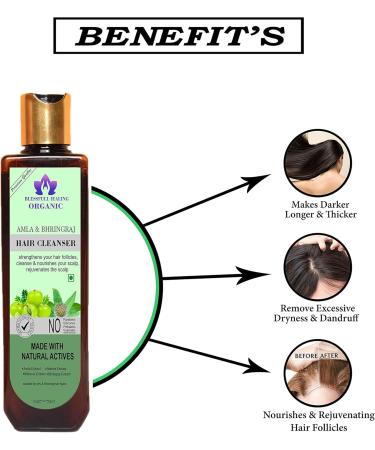 Blessfull Healing Organic Amla & BhringRaj Hair Cleanser | Shampoo 100 ML (Packing May Vary) 100 ml (Pack of 1) - Buy Online on GoSupps.com