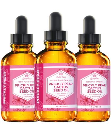 Leven Rose 100% Pure Organic Prickly Pear Cactus Seed Oil - 1 oz | Cold Pressed, Extra Virgin, All Natural Moisturizer for Face, Dry Skin, Body & Hair - Buy Online on GoSupps.com