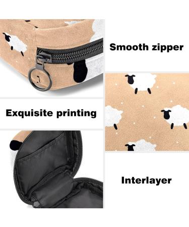 Guantierendiy Sheep Print Sanitary Napkin Storage Bag | Menstrual Cup Pouch | Portable Makeup Organizer - Color 4 - Buy Online on GoSupps.com