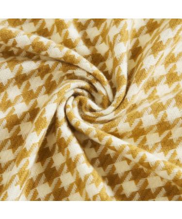 Ladies Cotton Scarf - Elegant Yellow Triangle Wrap | Autumn Winter Hood Scarf - One Size Turban for Women - Buy Online on GoSupps.com