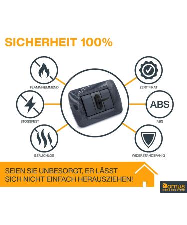 DOMUS Socket Safety Locks - 20 Pack for Babies & Children | Secure Socket Protectors with 2 Keys (Black) - Buy Online on GoSupps.com