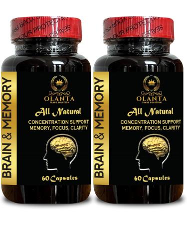 BRAIN MEMORY SUPPLEMENTS - Suport Memory Mental Clarity & Cognitive Brain Focus Formula Enhance Memory Concentration & Clarity function immune booster - 2 Bottles 120 Capsules - Buy Online on GoSupps.com