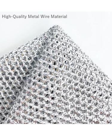 Ancient Flow Stainless Steel Scrubber Double-Sided Mesh Metal Wire Cleaning Rag Multipurpose Wire Dishwashing Rags for Wet and Dry Non Scratch Wire Dish Cloth Steel Wire Cleaning Cloth (5pcs) - Buy Online on GoSupps.com