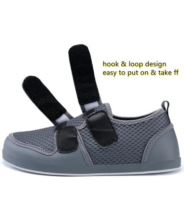 Wide Width Diabetic Walking Shoes with Arch Support - Zero Drop Sole, Grey | 8 Wide Women/6.5 Wide Men - Buy Online on GoSupps.com