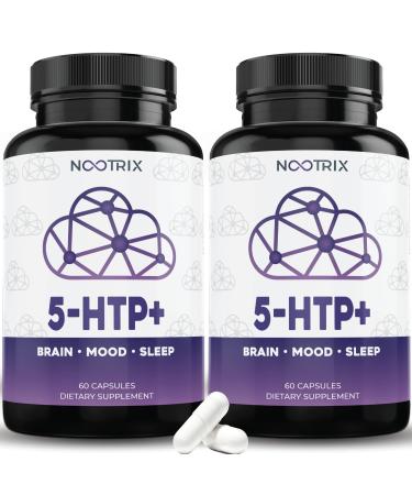 5-HTP+ by Nootrix - (2-Pack) 120 Capsules - 200mg Plus Calcium - Non-GMO, Gluten-Free - Buy Online on GoSupps.com