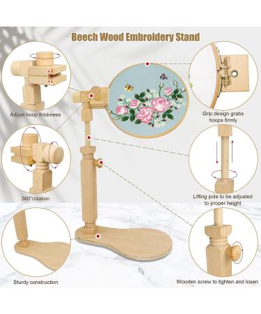 Adjustable Embroidery Hoop Stand | Hands-Free Cross Stitch Holder | Easy-to-Use Embroidery Tool for Needlework and Crafts | 13.3-19.6inch Height - Buy Online on GoSupps.com