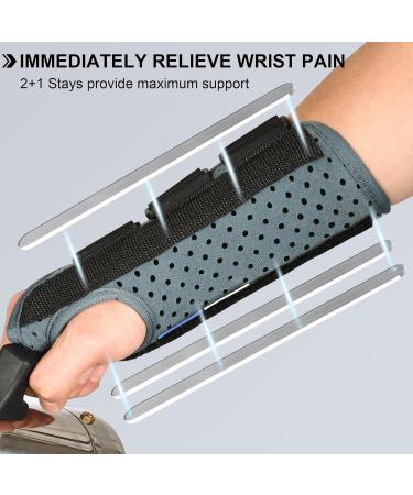 Cokaca Adjustable Wrist Bandages with Metal Rails - Relief for Tendonitis Carpal Tunnel Arthritis (M Right Hand) - International Shipping Available - Buy Online on GoSupps.com