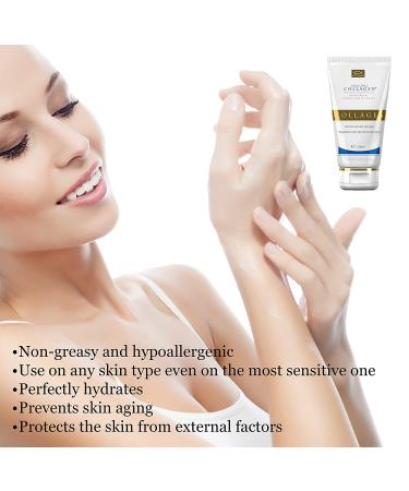 Salcoll Collagen Hand Cream - Bioactive Anti-Aging Repair Lotion for Dry Skin - Hypoallergenic Moisturizer - 150ml - Buy Online on GoSupps.com