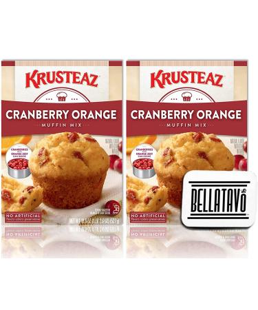 Cranberry Orange Muffin Mix Bundle. Includes Two-18.6 Oz Boxes of Krusteaz Cranberry Orange Muffin Mix with Cranberries and Orange Zest Can Plus a BELLATAVO Fridge Magnet! One box Makes 12 Muffins! - Buy Online on GoSupps.com