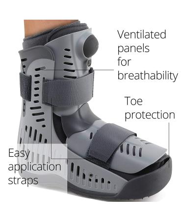 Ossur Rebound Air Walker Boot | Adjustable Straps & Air Pump | For Ankle Sprains, Fractures, & Rehab (Low Top, Medium) - Buy Online on GoSupps.com