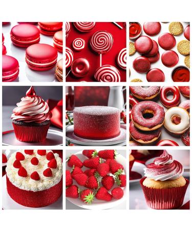 Buy Wwtop Bright Red Edible Glitter Powder 10g - Perfect for Cakes Cocktails & Drinks | Tasteless Glitter Spray & Dust for Food Coloring - Buy Online on GoSupps.com