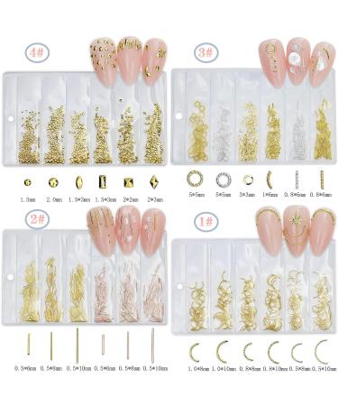 FEIlei 3D Nail Charms Heart Nail Art Studs Nail Jewelry for DIY Crafts Nail Art Decor - Buy Online on GoSupps.com