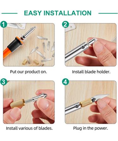 22 Pieces Electric Hot Knife Cutter Tool Kit Include Heat Cutter Multipurpose Stencil Cutter  16 Blades  4 Blade Holders  Metal Stand Hot Carving Knife for Soft Thin Plastic Cloth Stencil - Buy Online on GoSupps.com
