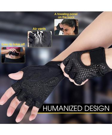 Training Gloves for Fitness | Breathable Short Finger Non-Slip Gloves for Weight Lifting Cycling & Climbing - Unisex - Buy Online on GoSupps.com