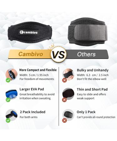 CAMBIVO Calf Compression Sleeve for Women and Men - 3 Pairs | Tennis Elbow Brace 2 Pack for Pain Relief - Buy Online on GoSupps.com