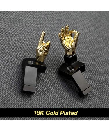 Stinger Novelty Finger Sight Set - 45 Degree Gloss Gold Iron Sights for Picatinny Rail and Weaver | Front and Rear BUIS Set - Buy Online on GoSupps.com