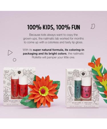 Nailmatic Kids Colorless Natural Lip Gloss - Vegan Non-Toxic Blackberry Lip Balm for Kids | Hydrating & Safe - Buy Online on GoSupps.com