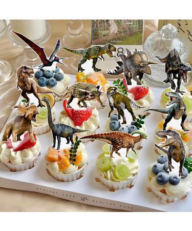 Dinosaur Cupcake Toppers 72Pcs Dinosaur Birthday Party Cupcake Picks Dinosaur Cake Picks Rex Roar Party Decoration for Dino Theme Baby Shower Supplies - Buy Online on GoSupps.com