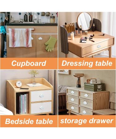 Buy Decvamix 5-Piece Cute White Cloud Silicone Buttons | Shockproof Furniture & Cabinet Drawer Accessories for Kids - Buy Online on GoSupps.com