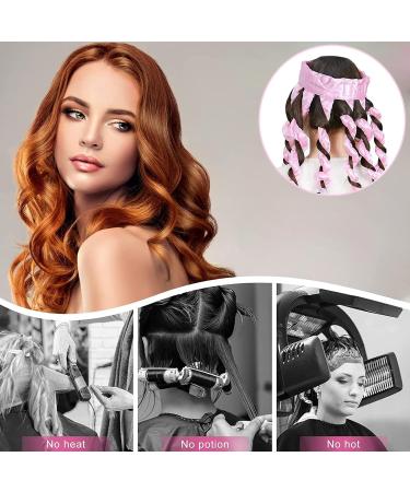 Heatless Curling Rod Octopus Heatless Curling Rod Headband Soft No Heat Hair Curlers No Heat Wave Hair Curlers Styling Tools for Overnight DIY Hair Styling Tools (Pink) - Buy Online on GoSupps.com