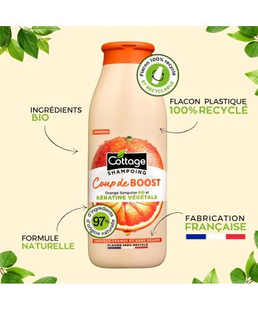 COTTAGE - Boost Shampoo with vegetable keratin - Dull and limp hair - 97% ingredients of natural origin - 100% recycled bottle - 250ml - Buy Online on GoSupps.com