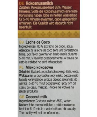 Buy ORIENT GOURMET Coconut Milk Creamy Authentic Thai Flavor 4 x 500 ml International Shipping Available - Buy Online on GoSupps.com