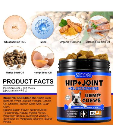 RSGRT Hip and Joint Supplements Chews for Dogs 150PCS Hip & Joint Care Tablets with Glucosamine Chondroitin Green-Lipped Mussels and Vitamins for Dog Joint Care (Duck Flavor) dog joint chews 150PCS - Buy Online on GoSupps.com