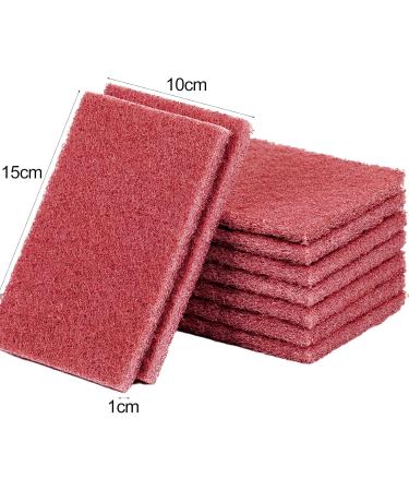 YOXIER Durable Cleaning Rag Quick-Drying Cloth Scouring Pad Heavy-Duty Scratch-Free Long-Lasting Reusable Household Scrub Pads for Dishes Kitchen Red 10 pcs 10 pcs Red - Buy Online on GoSupps.com