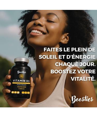 BOOSTIES LAB Vitamin D3 2000 IU Vitamin D Cholecalciferol immunity bones and muscles high absorption vegetable capsules - Buy Online on GoSupps.com