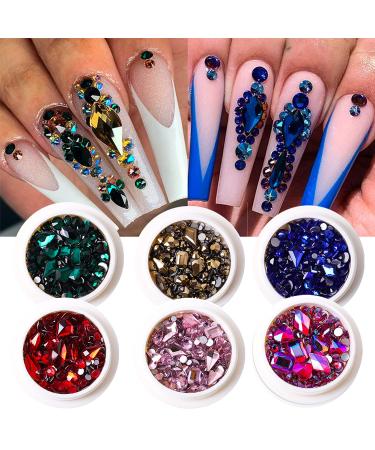 JERCLITY 8 Boxes Nail Rhinestones for Nails - Multi-Colored Gems for DIY Crafts & Jewelry - Buy Online on GoSupps.com
