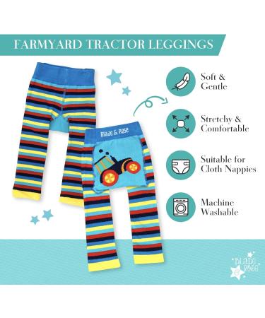 Blade & Rose Farmyard Tractor Leggings | Blue Knit Leggings for Toddler & Baby Boys | 0-4 Years - Buy Online on GoSupps.com