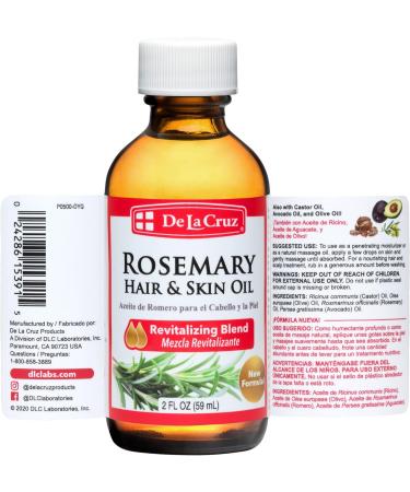 Rosemary Essential Oil Blend for Skin and Hair - Moisturizing Castor, Avocado, and Olive Oil - 2 FL OZ (6 Pack) - Buy Online on GoSupps.com