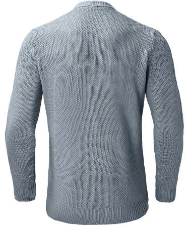 Men's Knit Single-Breasted Solid Color Cardigan - 3XL Grey Banana Cardigan - Buy Online on GoSupps.com
