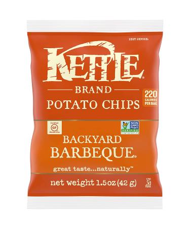 Kettle Brand Backyard Barbeque Potato Chips - 1.5 oz Single-Serve Bags (Pack of 24) - Buy Online on GoSupps.com